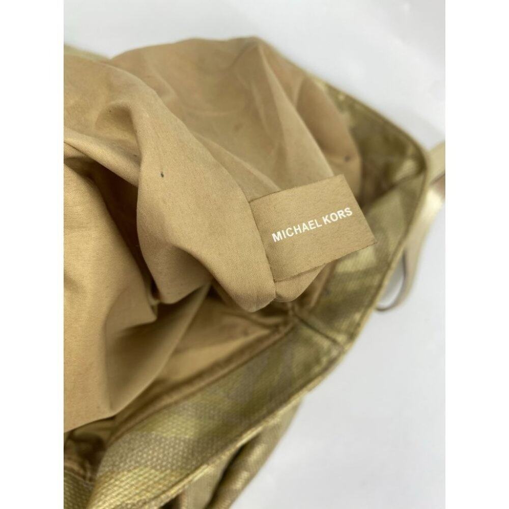 MICHAEL KORS Gold Tan Large Inter Woven Tote Bag - Picture 15 of 16